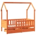 Estructura de cama para niños con cajones madera pino 70x140 cm
