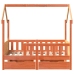 Estructura de cama para niños con cajones madera pino 70x140 cm