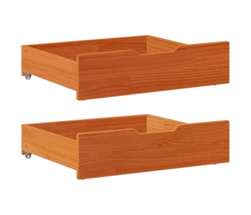 Estructura de cama para niños con cajones madera pino 70x140 cm