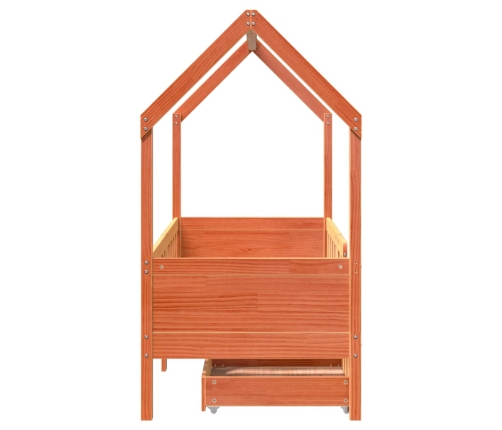 Estructura de cama para niños con cajones madera pino 70x140 cm