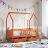 Estructura de cama para niños con cajones madera pino 70x140 cm