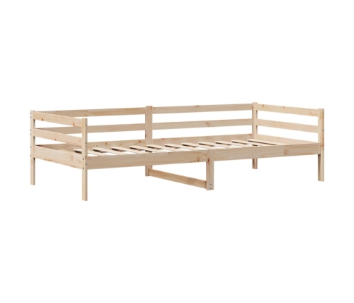 Sofá cama con cajones madera maciza de pino 90x200 cm