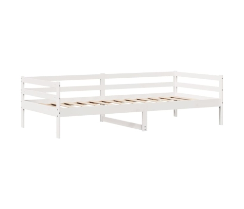 Sofá cama con cajones madera maciza de pino blanco 90x200 cm