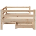 Sofá cama con cajones madera maciza de pino 80x200 cm