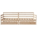 Sofá cama con cajones madera maciza de pino 90x200 cm