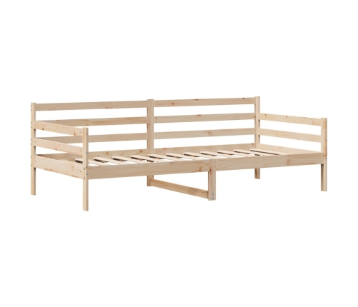 Sofá cama con cajones madera maciza de pino 90x200 cm
