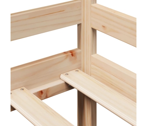 Sofá cama con cajones madera maciza de pino 90x200 cm