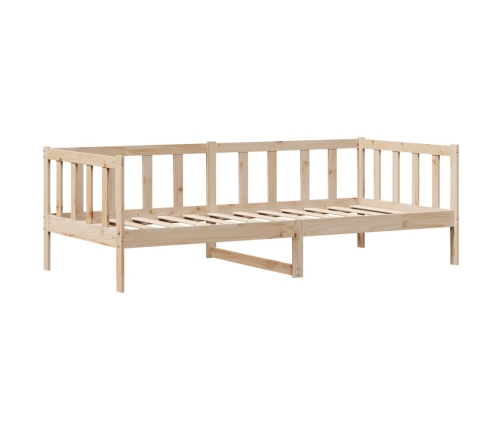 Sofá cama con cajones madera maciza de pino 90x200 cm