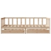 Sofá cama con cajones madera maciza de pino 80x200 cm