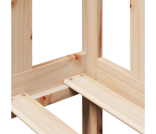 Sofá cama con cajones madera maciza de pino 80x200 cm