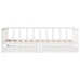 Sofá cama con cajones madera maciza de pino blanca 80x200 cm