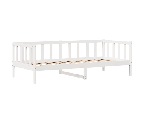 Sofá cama con cajones madera maciza de pino blanca 80x200 cm