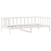 Sofá cama con cajones madera maciza de pino blanca 80x200 cm