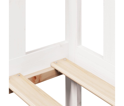 Sofá cama con cajones madera maciza de pino blanca 80x200 cm