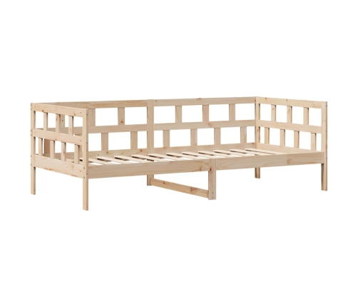 Sofá cama con cajones madera maciza de pino 90x200 cm