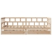 Sofá cama con cajones madera maciza de pino 80x200 cm