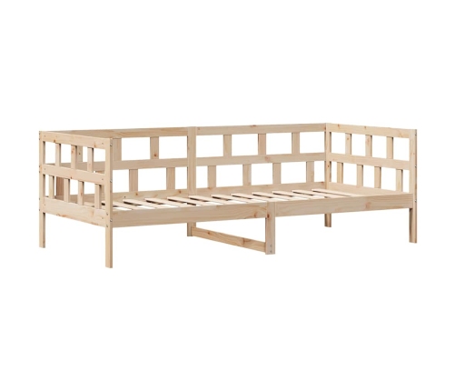 Sofá cama con cajones madera maciza de pino 80x200 cm
