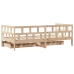 Sofá cama con cajones madera maciza de pino 80x200 cm