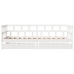 Sofá cama con cajones madera maciza de pino blanca 80x200 cm