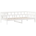 Sofá cama con cajones madera maciza de pino blanca 80x200 cm