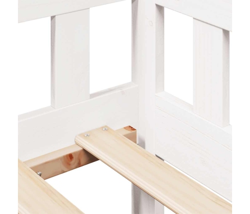 Sofá cama con cajones madera maciza de pino blanca 80x200 cm