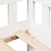 Sofá cama con cajones madera maciza de pino blanca 80x200 cm