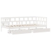 Sofá cama con cajones madera maciza de pino blanca 90x190 cm
