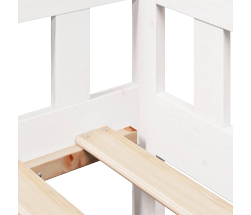 Sofá cama con cajones madera maciza de pino blanca 90x190 cm