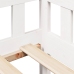 Sofá cama con cajones madera maciza de pino blanca 90x190 cm