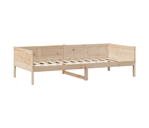 Sofá cama con cajones madera maciza de pino 80x200 cm