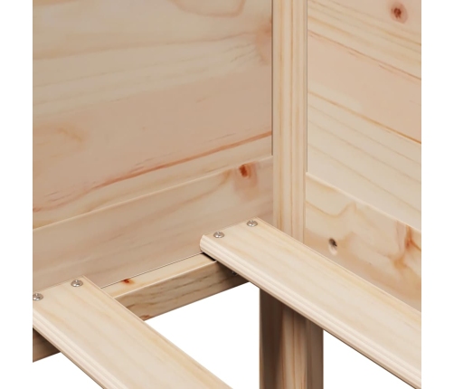 Sofá cama con cajones madera maciza de pino 80x200 cm
