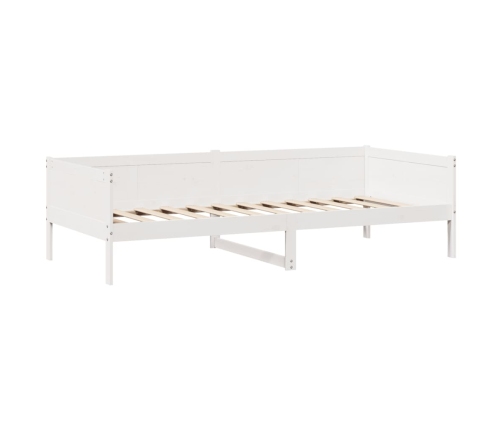 Sofá cama con cajones madera maciza de pino blanca 90x190 cm