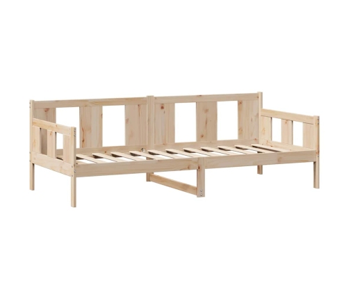 Sofá cama con cajones madera maciza de pino 90x200 cm