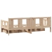Sofá cama con cajones madera maciza de pino 90x190 cm