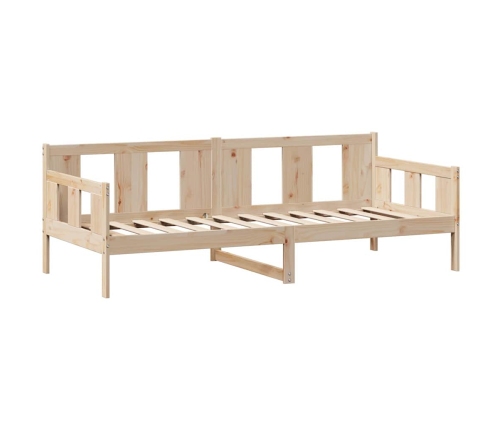 Sofá cama con cajones madera maciza de pino 90x190 cm