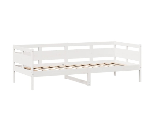 Sofá cama con cajones madera maciza de pino blanco 90x200 cm