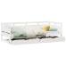 Sofá cama con cajones madera maciza de pino blanca 80x200 cm