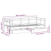 Sofá cama con cajones madera maciza de pino blanca 80x200 cm