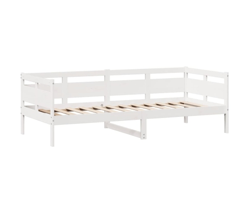 Sofá cama con cajones madera maciza de pino blanca 80x200 cm