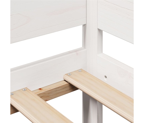 Sofá cama con cajones madera maciza de pino blanca 80x200 cm