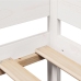 Sofá cama con cajones madera maciza de pino blanca 80x200 cm