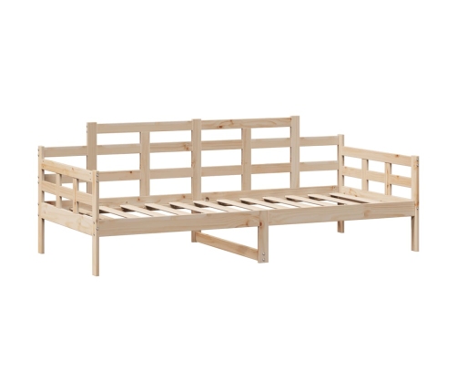 Sofá cama con cajones madera maciza de pino 90x200 cm