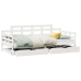 Sofá cama con cajones madera maciza de pino blanco 90x200 cm