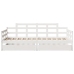 Sofá cama con cajones madera maciza de pino blanco 90x200 cm