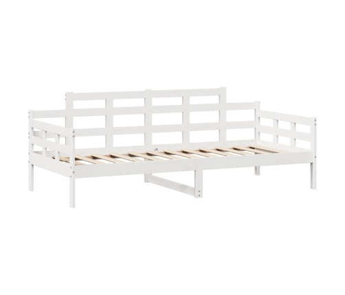 Sofá cama con cajones madera maciza de pino blanco 90x200 cm
