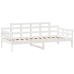 Sofá cama con cajones madera maciza de pino blanco 90x200 cm