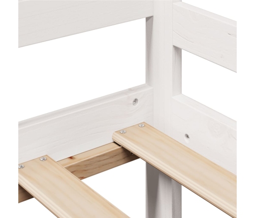 Sofá cama con cajones madera maciza de pino blanco 90x200 cm