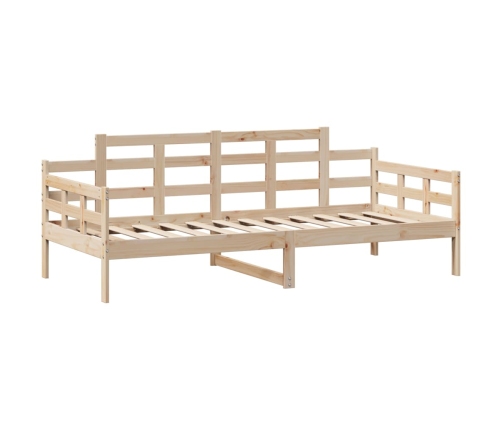 Sofá cama con cajones madera maciza de pino 80x200 cm