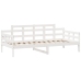 Sofá cama con cajones madera maciza de pino blanca 80x200 cm