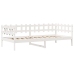 Sofá cama con cajones madera maciza de pino blanco 90x200 cm